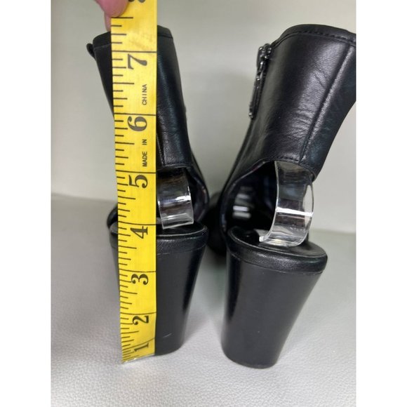 Blondo Women's Genuine Leather Open Toe Ankle High Heel Booties Black Size 11 - Picture 6 of 8